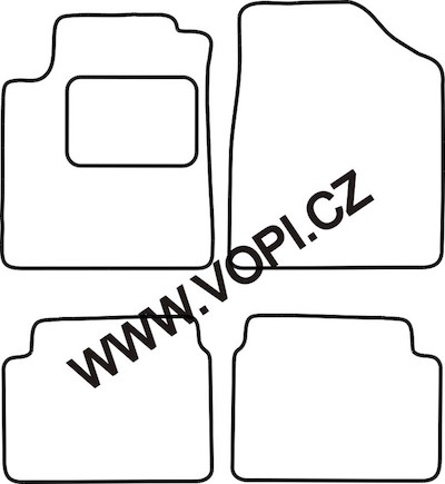 Textil-Autoteppiche Hyundai i10 03/2008 - 07/2009 Colorfit (1837)